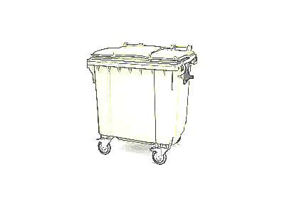 Контейнер мусорный от 60 до 1100л (картинка) (рисунок)