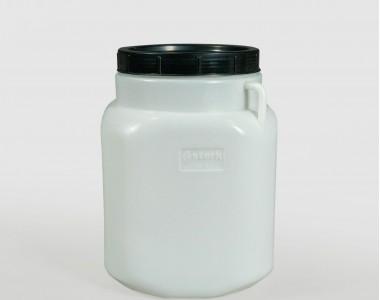 Белый пищевой квадратный бидон - 30 литров
