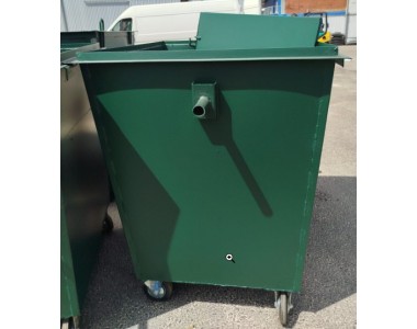 Мусорный контейнер металлический 0,75л с колесами без крышки