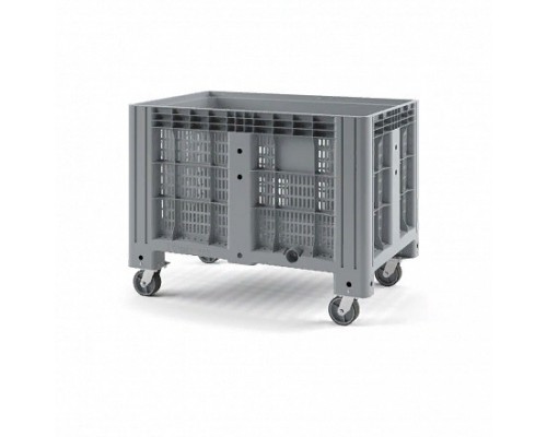 Пластиковый контейнер IBOX 1200х800 (перфорированный, на колесах)