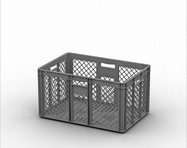Пластиковый ящик, перфорированный 600х300х320мм (ЕСР-6432)