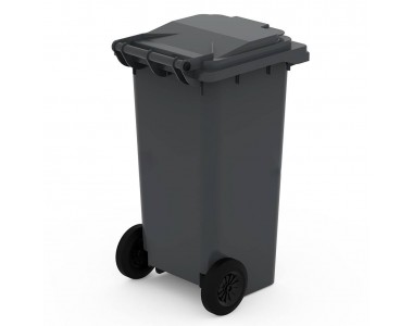 Мусорный пластиковый контейнер 120л (серый) Мусорный пластиковый контейнер 120л (серый)