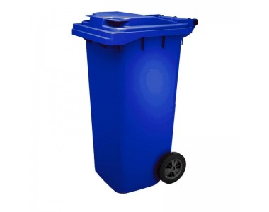 Мусорный пластиковый контейнер 120л (синий) Мусорный пластиковый контейнер 120л (синий)