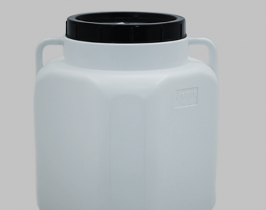 Белый пищевой квадратный бидон - 30 литров